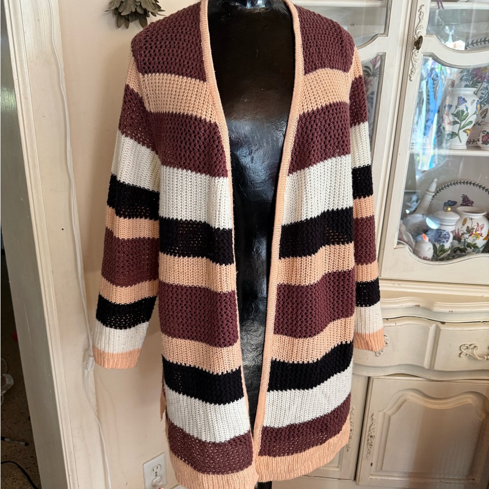 Trendy Threads Striped Cardigan Size 1X
